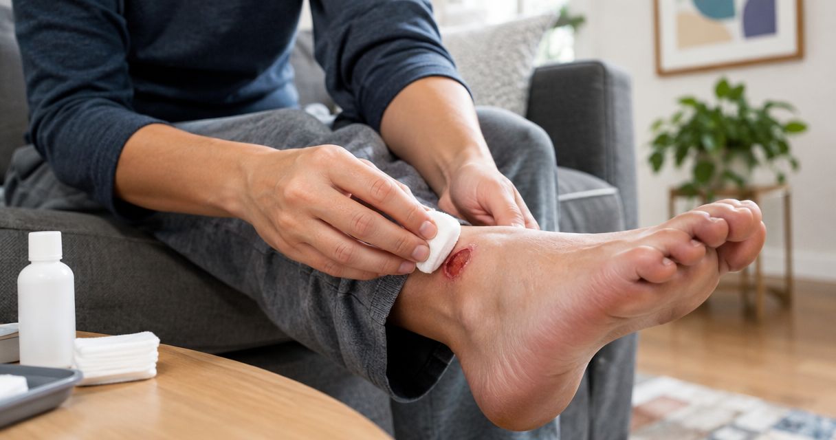 Can a foot wound get infected quickly?