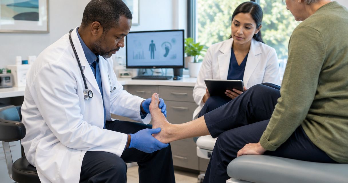 Diabetic foot exams and endocrinologist visits: 2026 workflow