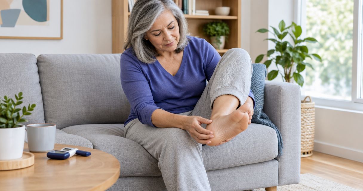 How often should diabetics check their feet?